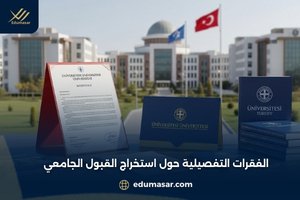 الفقرات التفصيلية حول استخراج القبول الجامعي