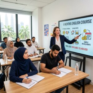تكلفة دراسة اللغة في ماليزيا لمدة 6 اشهر مع مسار